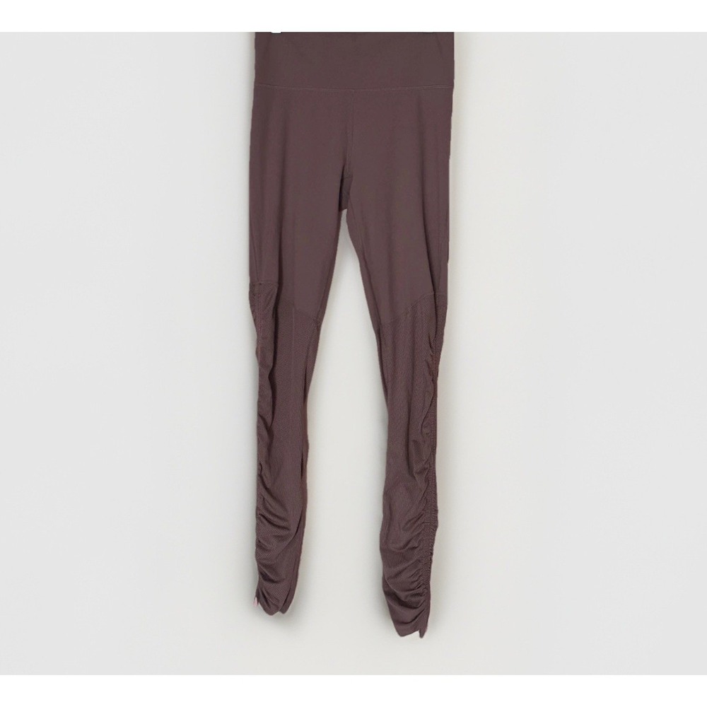 Fabletics‎ Ruched Leggings Womens 26x32 Brown Mauve High Rise Scrunch Side Yoga